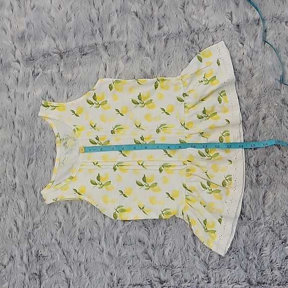 Cherokee Yellow/White Lemon Print Tank Top, Girls Small, Great Condition! - Picture 5 of 6